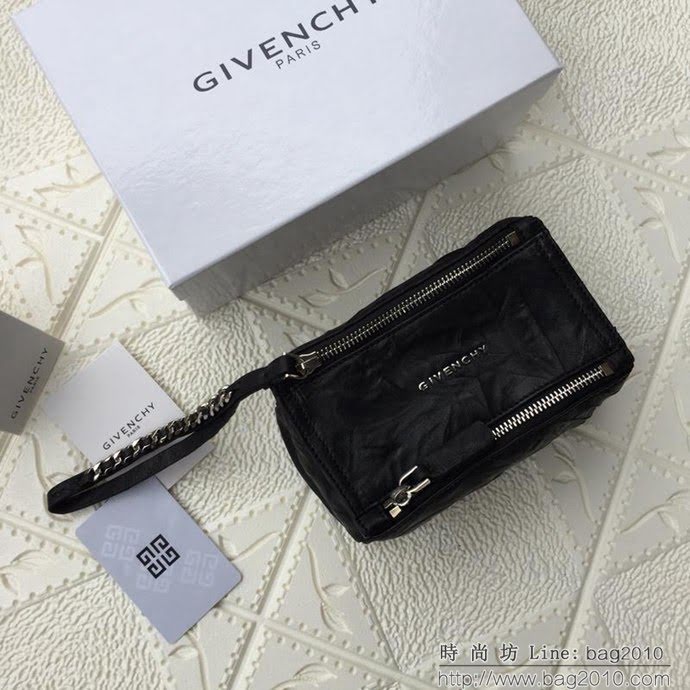 GlVENCHY紀梵希 原單 潘多拉 化妝包 黑色 可手拿 手拎 452155  tsg1229